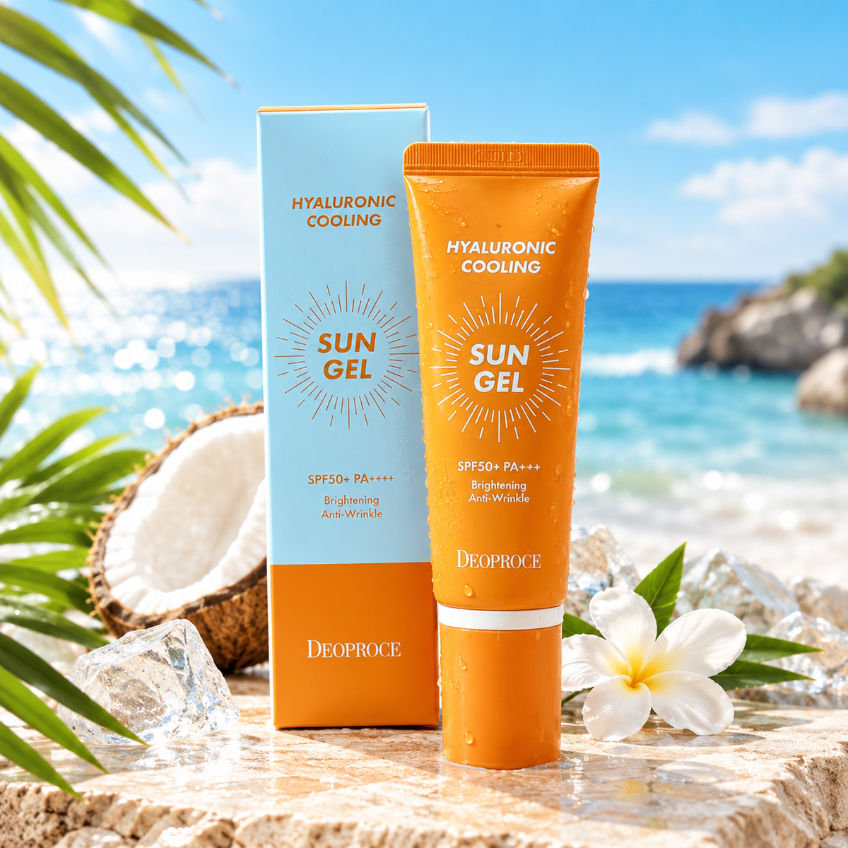 Deoproce Hyaluronic Cooling Sun Gel, SPF 50+ PA+++, 50g