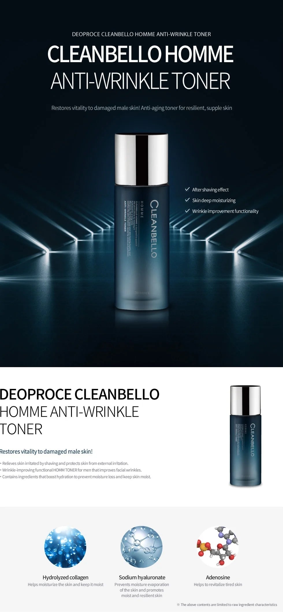 Deoproce Cleanbello Homme Anti-Aging Toner, 150ml
