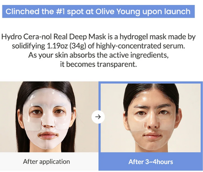 5% OFF  | Hydro Cera-nol Real Deep Mask (4ea)