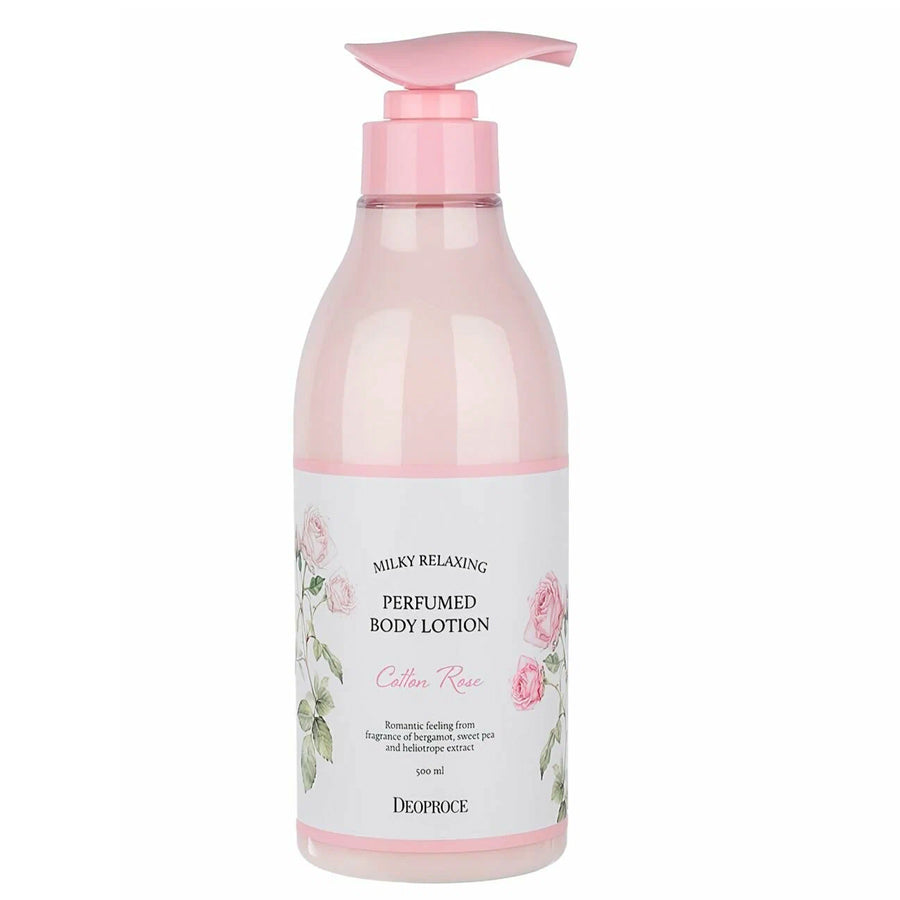 DEOPROCE Milky Relaxing Perfumed Body Wash - Cotton Rose, 25.36 Oz