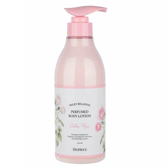 DEOPROCE Milky Relaxing Perfumed Body Wash - Cotton Rose, 25.36 Oz