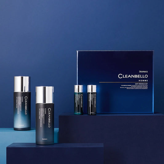 Deoproce Cleanbello Homme Anti-Aging Set (Toner 150ml*2, Emulsion 30ml*2)