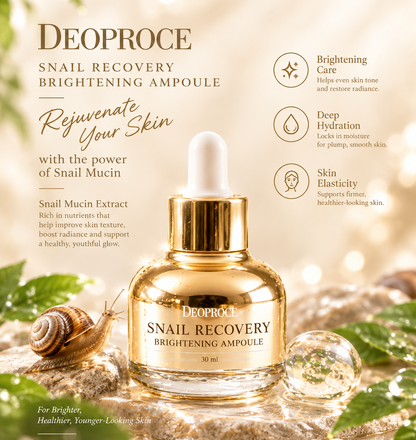 DEOPROCE Snail Recovery Brightening Ampoule, 30ml
