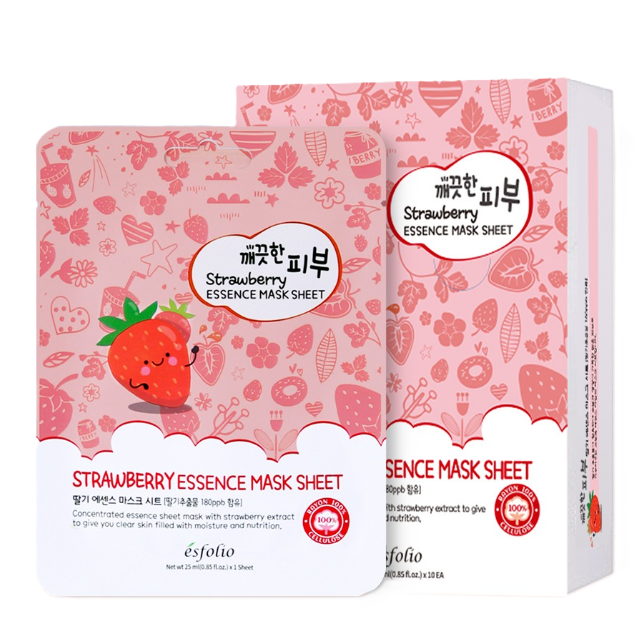 Esfolio Strawberry Essence Mask (10 Sheets)