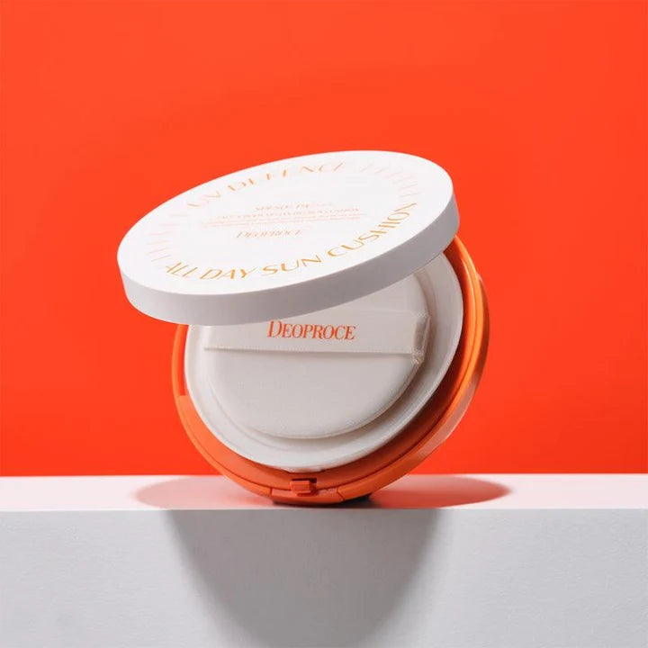 Deoproce UV Defense All Day Sun  Cushion (SPF50+ PA++++), 25g+ Refill 25g