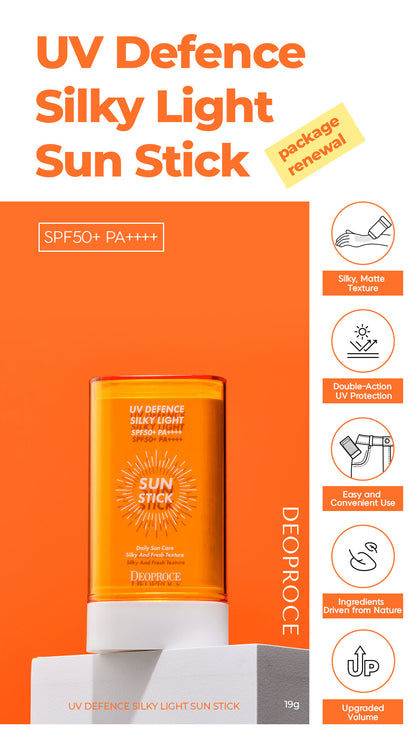 Deoproce  UV Defense Silky Light  Sun Stick (SPF50+ PA++++), 19g