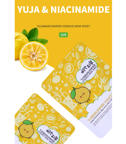 Esfolio Yuju & Niacinamide Essence Mask (10 Sheets)