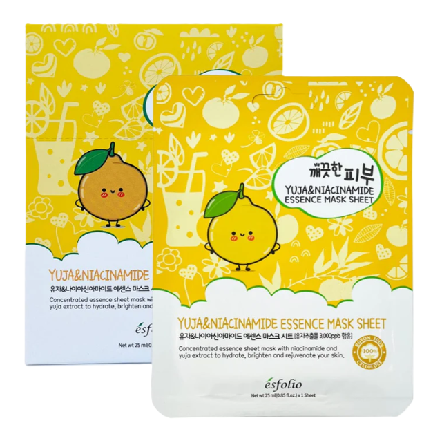 Esfolio Yuju & Niacinamide Essence Mask (10 Sheets)